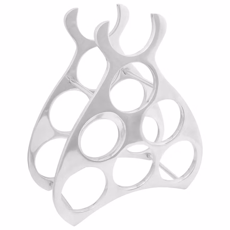vidaXL Portabottiglie in Alluminio Argento L/P/H: 37,5 x 32,0 x 14,0 cm