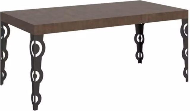 Tavolo allungabile moderno Itamoby colore noce con gambe antracite L: 180-440 cm, P: 90 cm