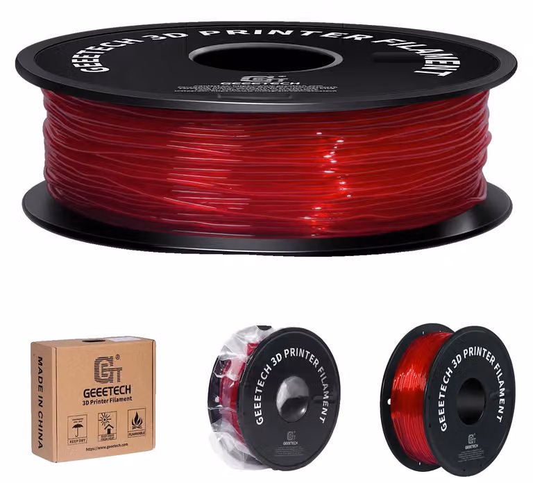 Filamento TPU 3D, materiale flessibile, elevata qualità di stampa, rosso