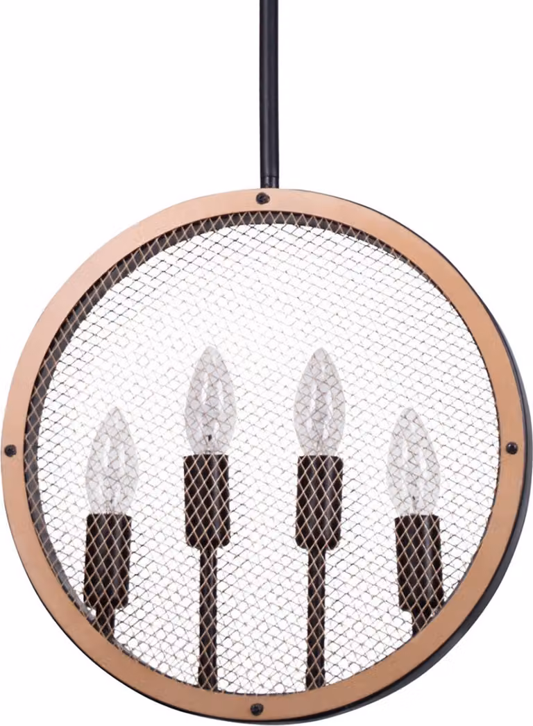 Lampada a sospensione ARETE nero-marrone 4xE14x12W in metallo, dimensioni: 129x35x35 cm, IP20, Polux