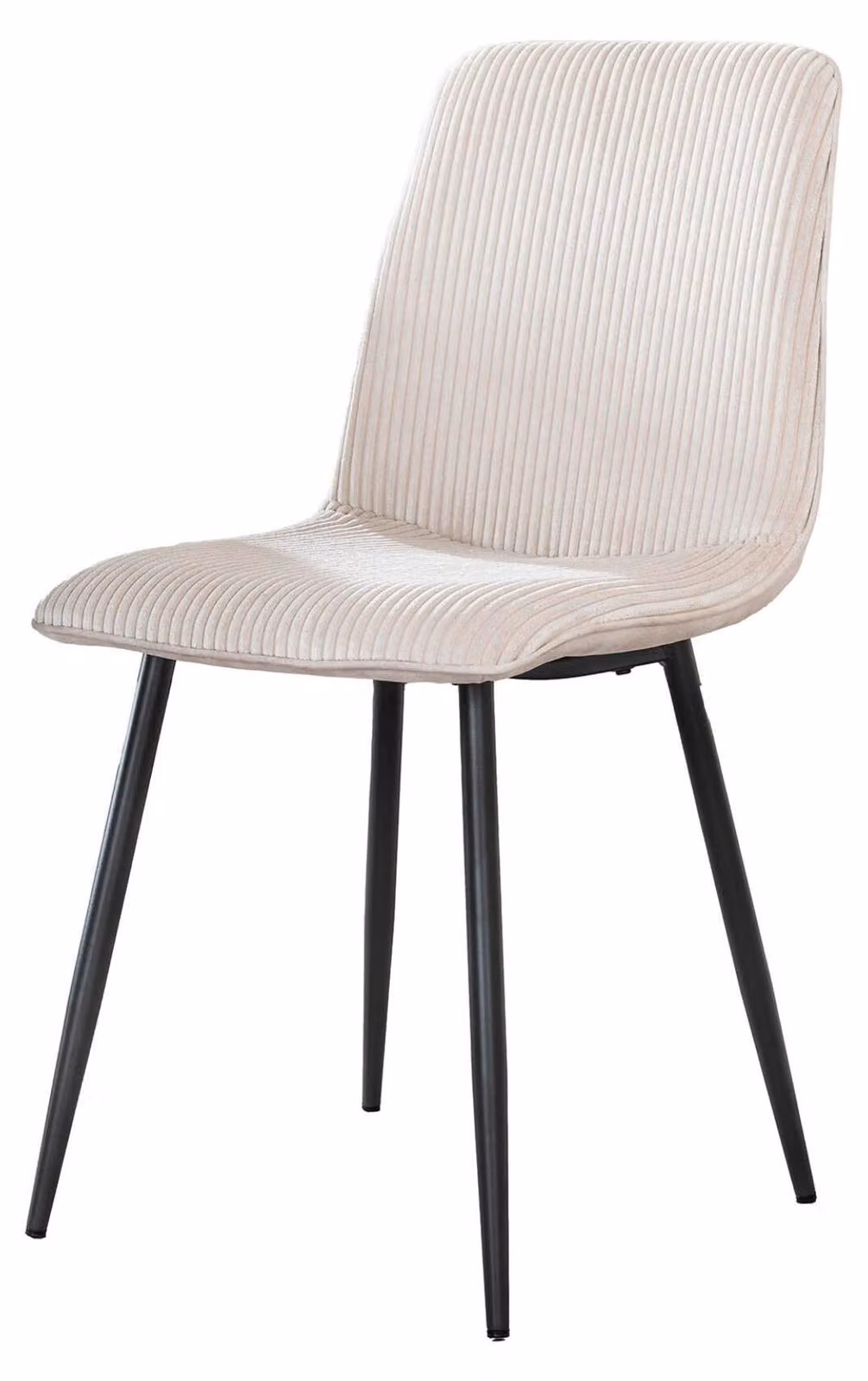Sedia da pranzo FURNLUX Rippe bianco crema e nero 45 cm / Colore principale: bianco / Dimensioni: 45 x 87 x 57 cm