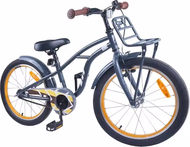 Bicicletta per bambini da 20 pollici in metallo e gomma colore grigio antracite