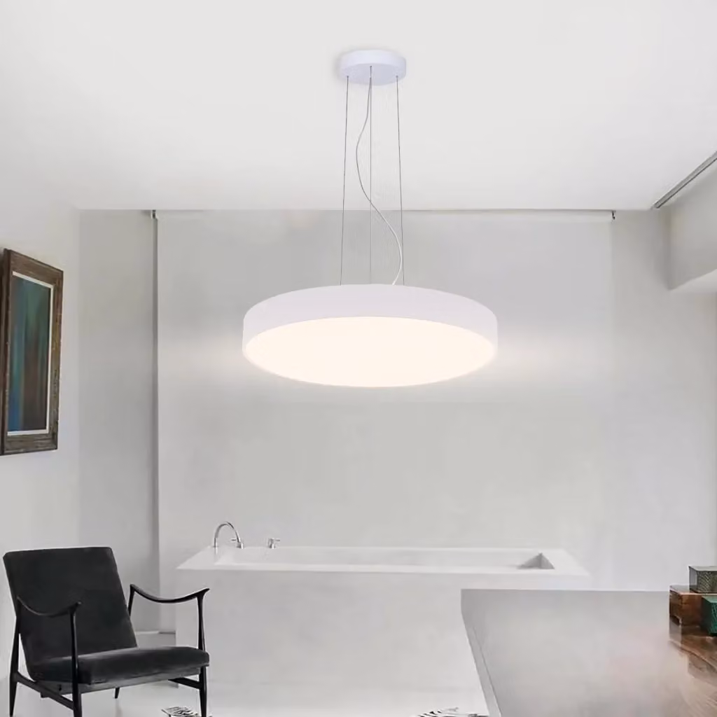 Lampadario a sospensione circolare MENKAR 40 DEKO-LIGHT LED 43W Bianco con illuminazione UP DOWN e temperatura colore regolabile, Diametro: 40 cm – 2