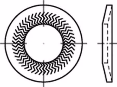 Dischi di bloccaggio Teckentrup C 60 flZnnc SKZ 10 flZn K 250 pz