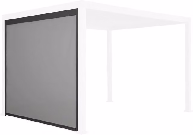 tenda laterale avvolgibile alluminio e textilene per pergola, 3m,