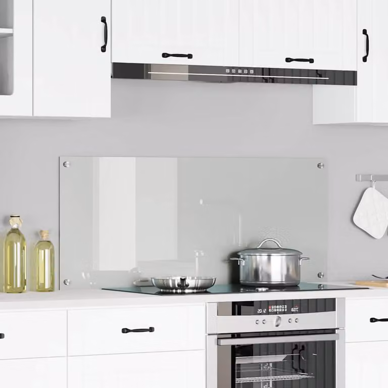Schienale da cucina trasparente in vetro temperato vidaXL L: 120 cm, H: 50 cm