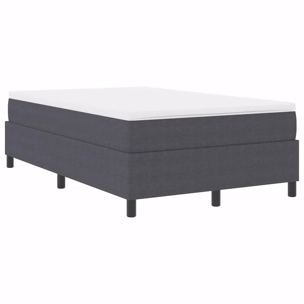 Letto a molle vidaXL in tessuto Grigio e Bianco L/P/H: 120 x 200 x 39,81 cm – 2