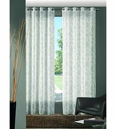 Tenda Pepita Bianco Con Anelli 140 x 280 cm