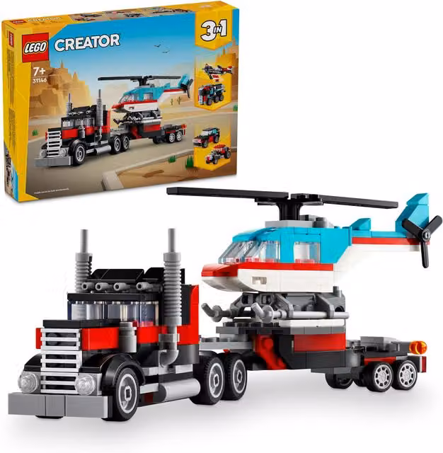 Lego Creator 3 in 1 Autocarro con Elicottero Multicolore 270 Pz – 2