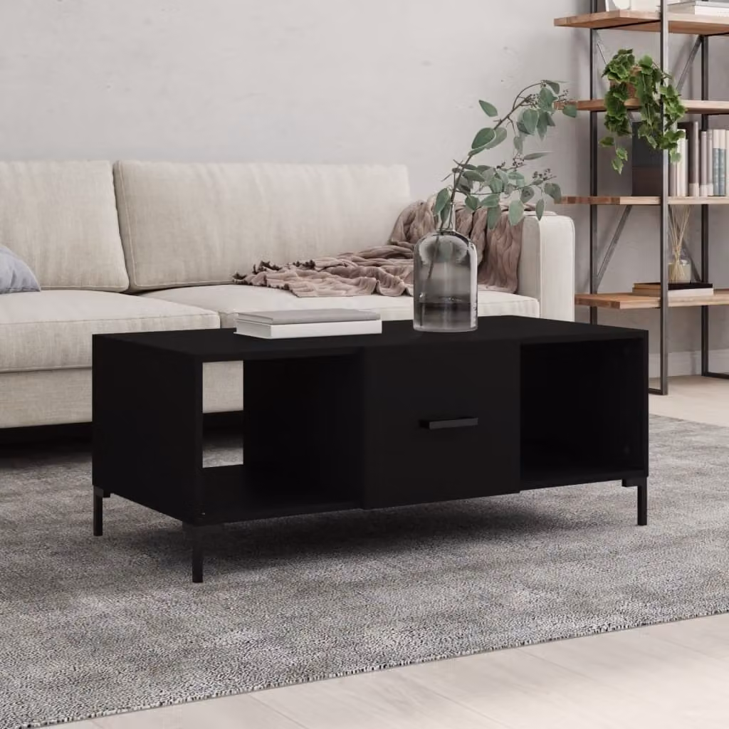 Maison Exclusive - Tavolino nero 102x50x40 cm Materiale ligneo