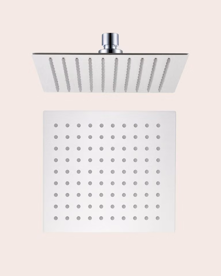 Soffione Doccia 25x25 Slim 2 mm Quadro in Acciaio