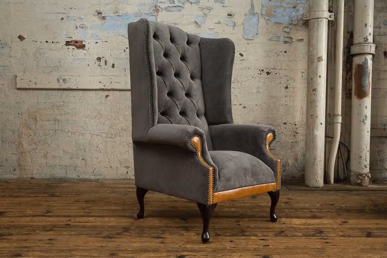 Chesterfield Samt Sessel Sofa Polster Sofas Design Luxus Couch Relax Fernseh