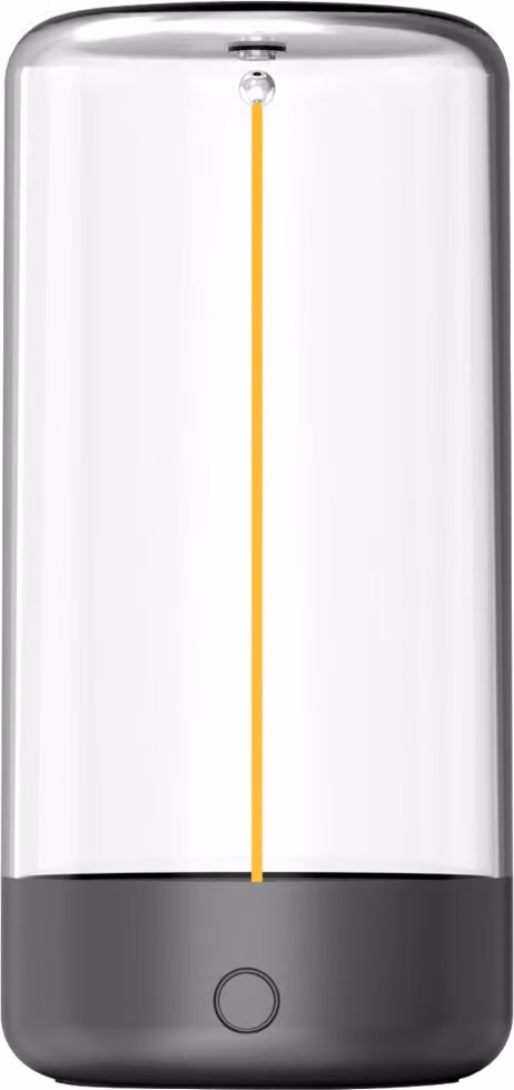 Lampada da tavolo a LED ricaricabile Esterno, grigia, 0,5 W, bianco caldo, 55 lm, plastica, dimensioni: 14,5 x 7 x 7 cm, IP20, Zuma Line