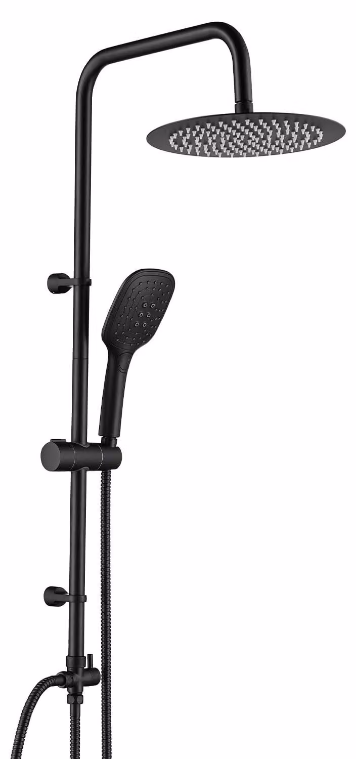 Set doccia a soffitto con doccetta principale da 25 cm e doccetta a mano