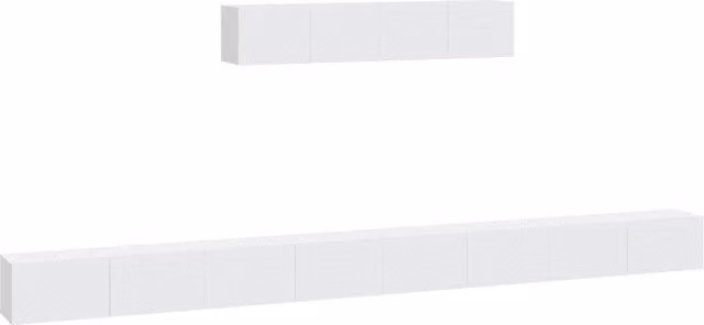 Set di Mobili Porta TV 6 pz | Armadietto TV | Mobile Porta TV Bianco in Legno Multistrato