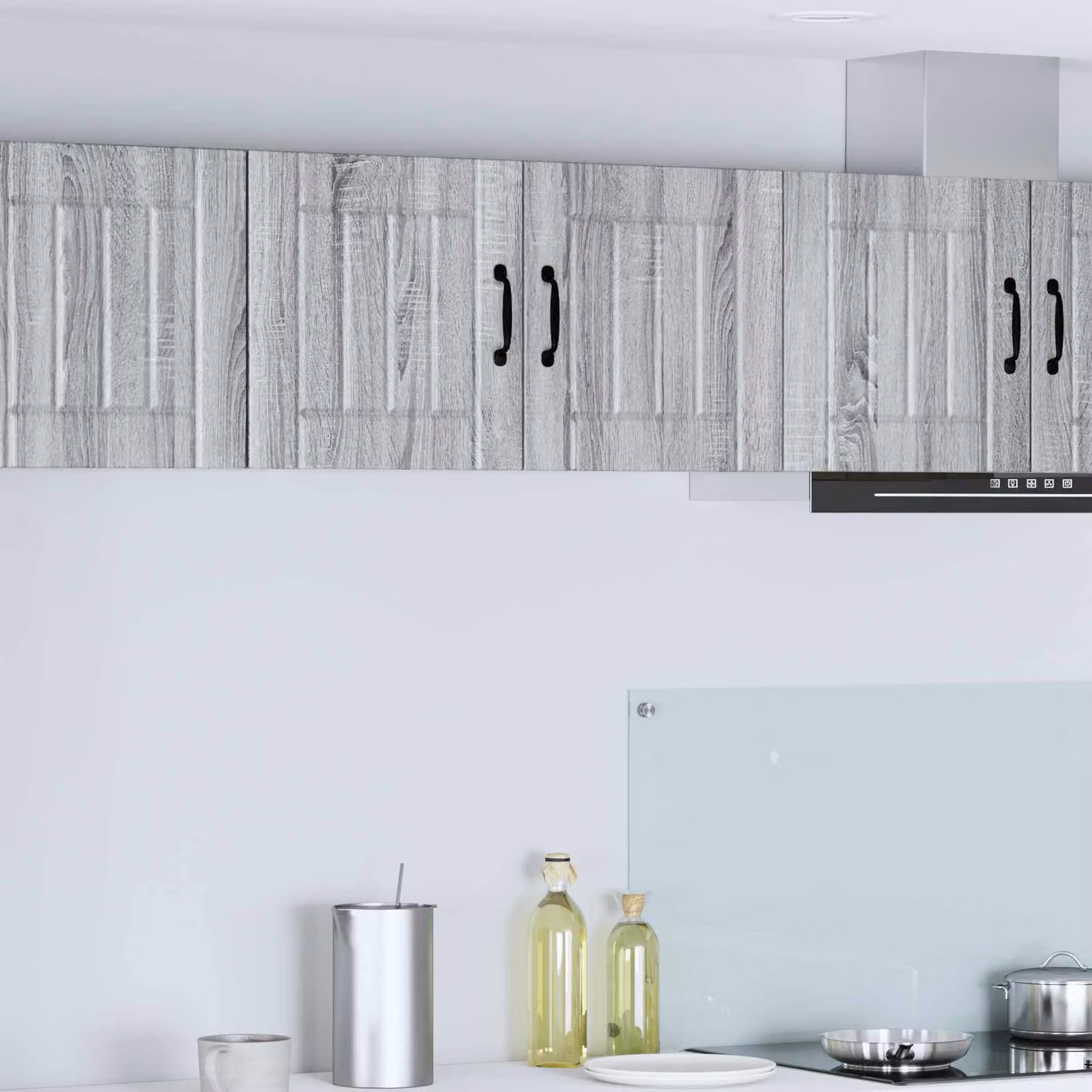 Armadietto a muro da cucina vidaXL LUCCA Grigio, L 80 cm x P 31 cm x H 40 cm