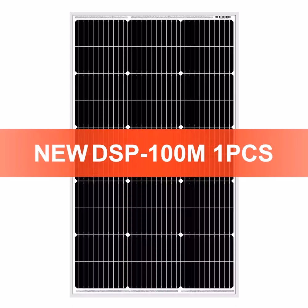 Pannello solare, potenza massima 100W, materiale monocristallino, 1 pannello da 100W