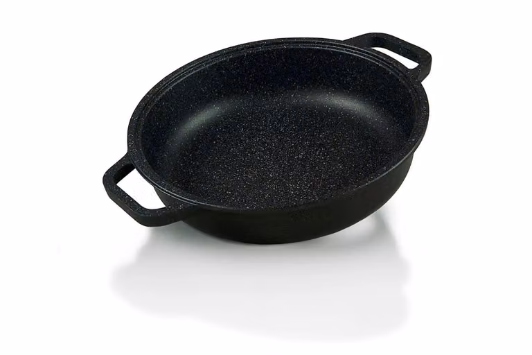 Tegame Black Plus ad induzione in alluminio pressofuso con due maniglie con presine, diam. 28cm