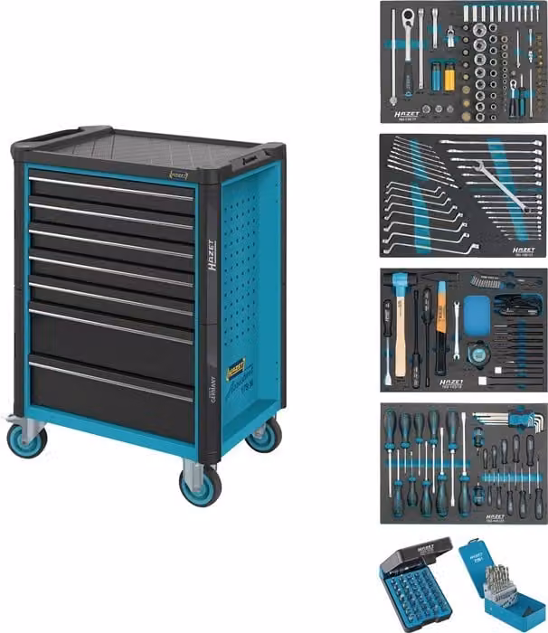 Carrello da officina completo 179N-7/220, 220 pezzi, Hazet | 4000896220267