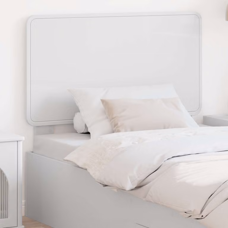 Testiera per letto moderna vidaXL in legno ingegnerizzato bianco lucido