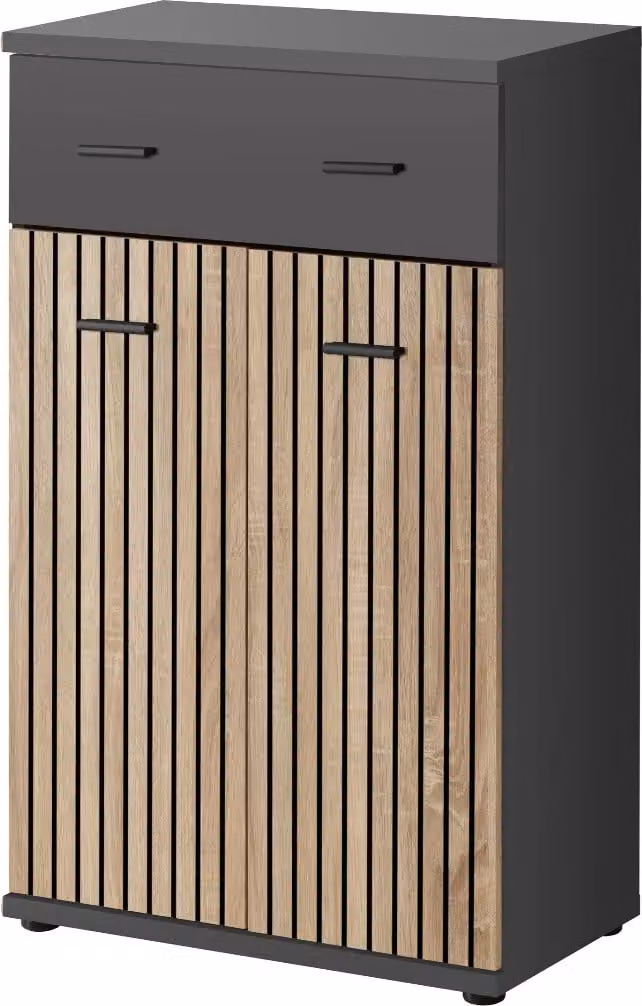 Armadio spazioso DELAN - antracite / rovere artisan
