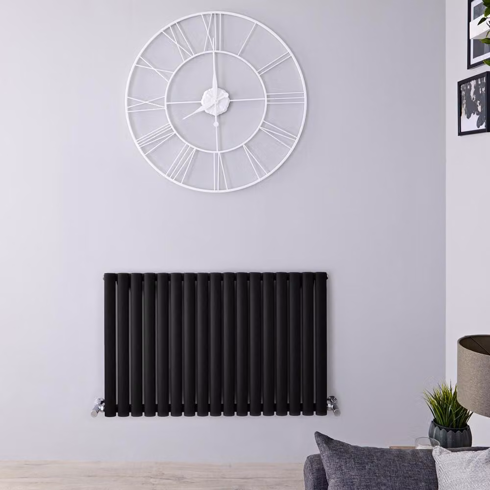 Radiatore Orizzontale Nero Opaco - 800W - 635 x 1000mm - Revive