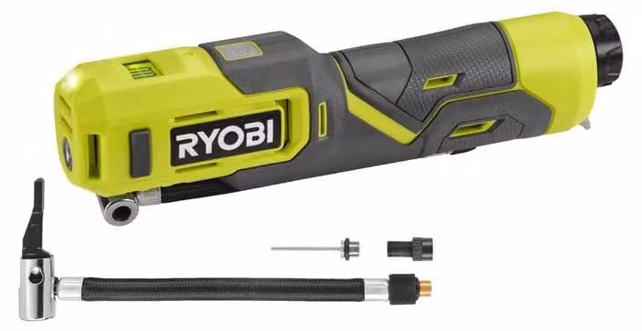 Mini compressore a batteria RI4-0, 4 V, USB (verde/grigio, senza batteria e cavo di ricarica)
