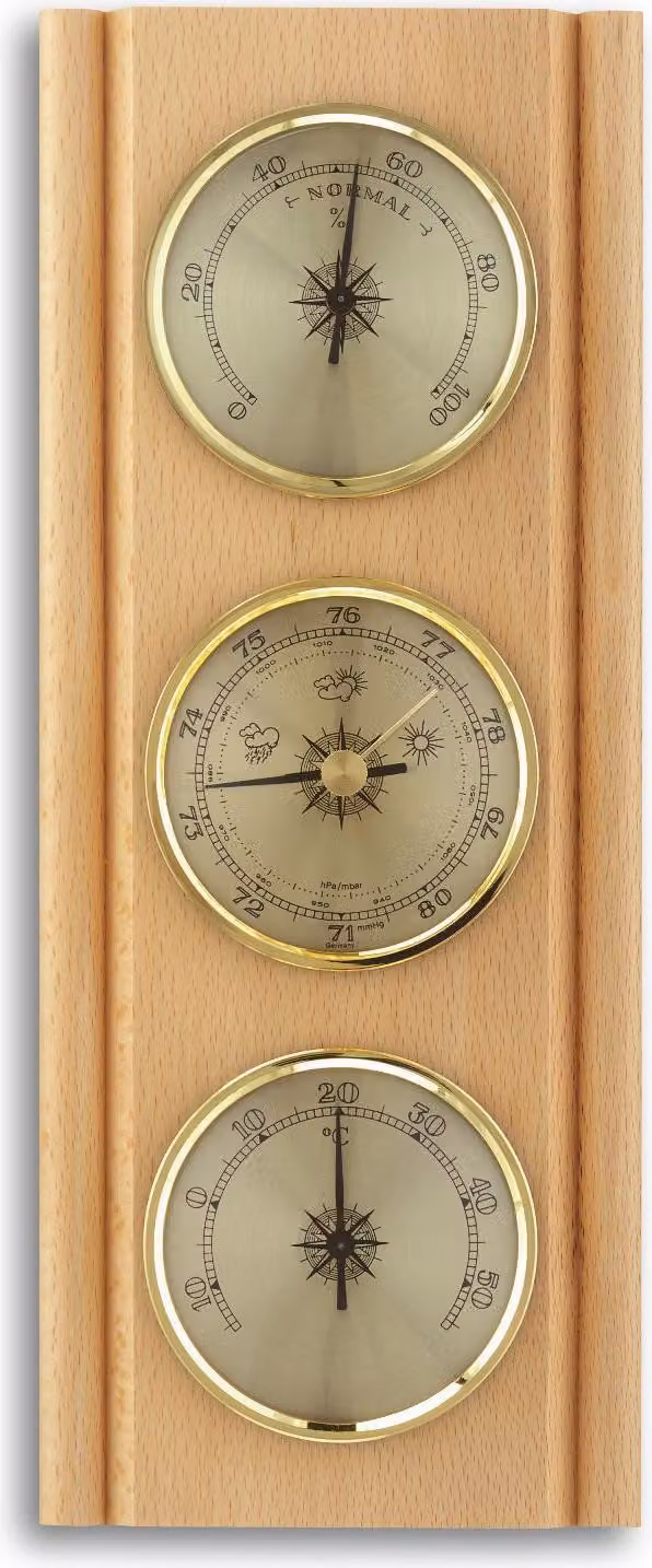 TFA - Stazione meteo analogica in legno massello - 20.1002.05 - Faggio