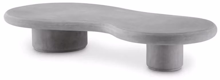 Casa Padrino tavolo da giardino grigio 181 x 89,5 x h. 31 cm - Tavolino da giardino in cemento rinforzato con fibra di vetro - Arredo giardino e patio - Qualità lusso