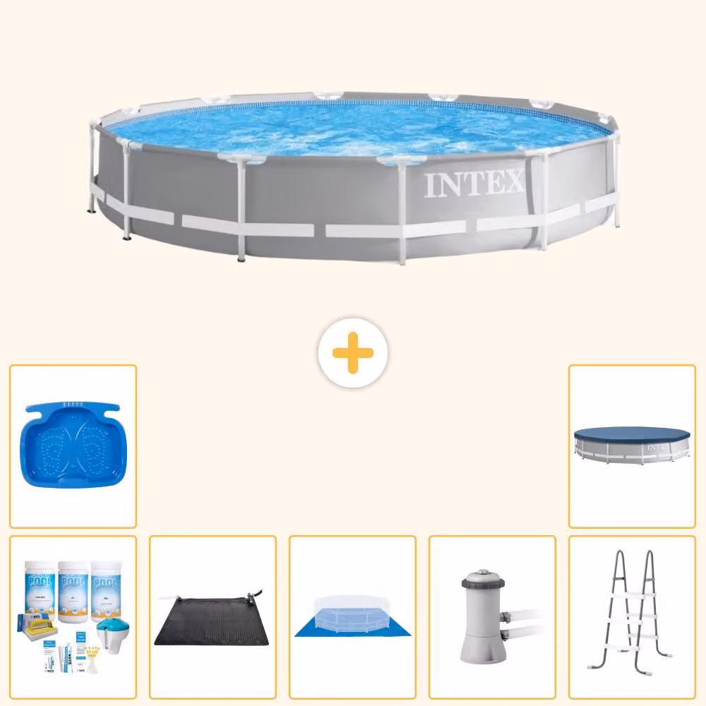 Struttura per piscina a forma di prisma - 366x76 cm - composta da 8 elementi - modello S20524