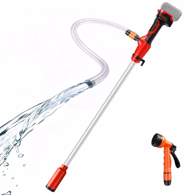 Pompa sommergibile a batteria, portata 3600 l/h, altezza di sollevamento 5 metri, ideale per giardini e stagni