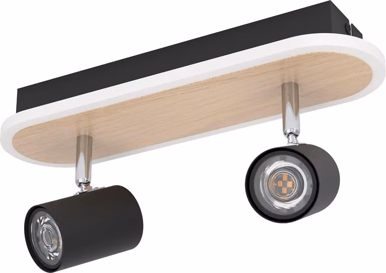 Eglo Plafoniera LED Rimbocchi 2x6W, 1500 lm, 3000K, ww, nero