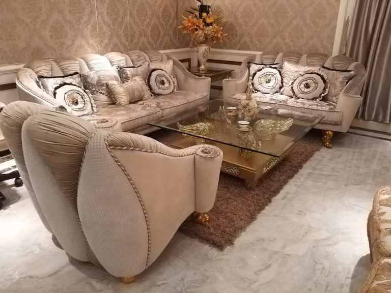 Klassische Sofagarnitur 3+2+1 Barock Rokoko Antik Stil Sofa Couch Couchen