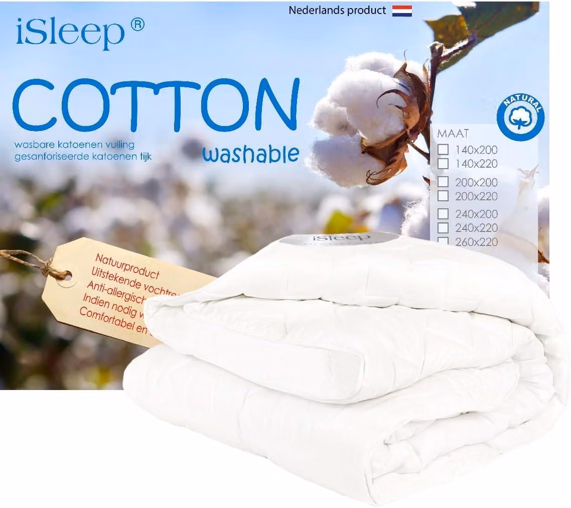 Copertura per letto, 100% cotone, 120x150 cm, termoregolante, adatta per persone allergiche