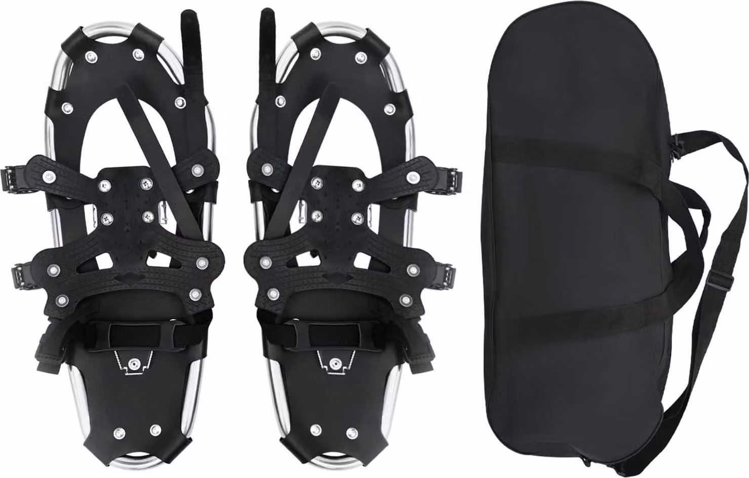 Ciaspole 3 in 1 Argento e Nero 53,5 x 21 cm Alluminio e HDPE