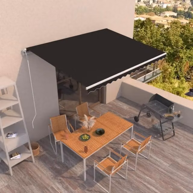 Tenda da Sole Retrattile Automatica 450x350 cm Antracite 3069009