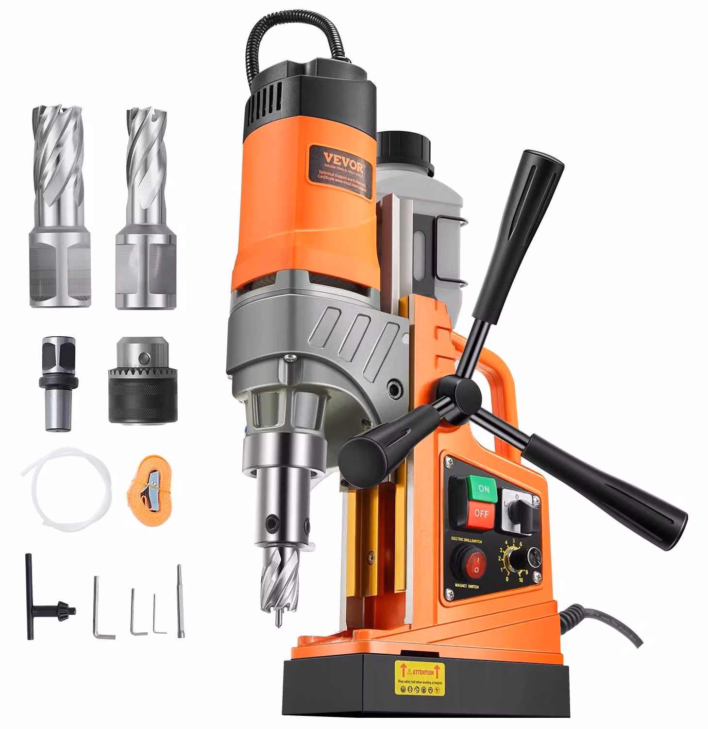 Trapano magnetico - Trapano a magnete - Trapano a nucleo - Trapano elettromagnetico - Trapano per acciaio - Motore da 1450W