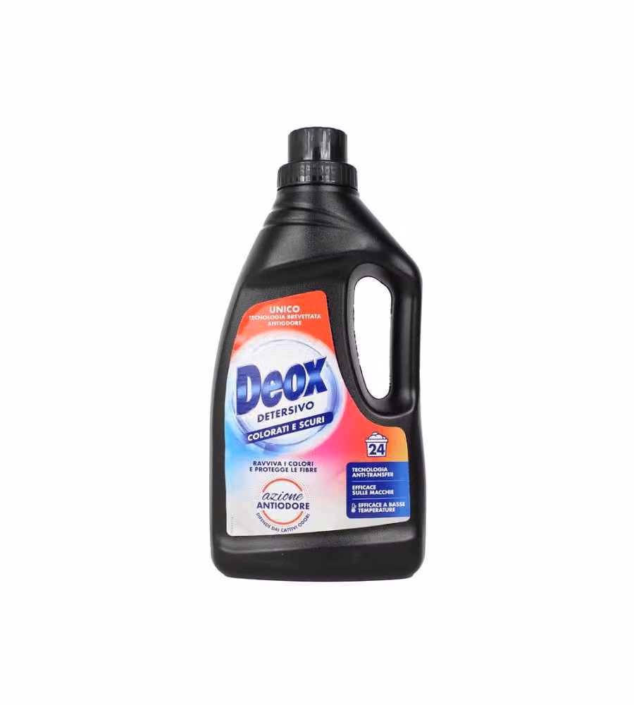 Deox Detersivo per Lavatrice Colorati e Scuri 1200ml - 24 Lavaggi