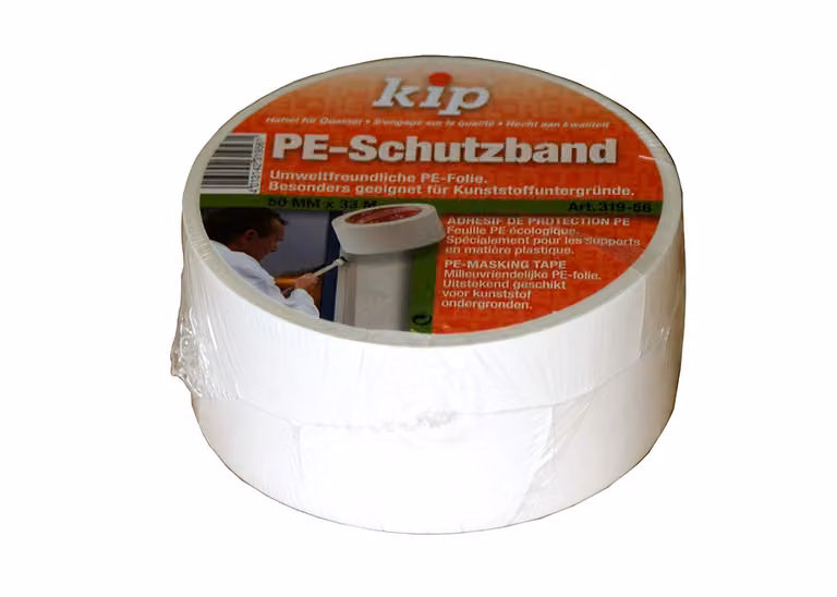 Kip - 319 Nastro protettivo in PE, liscio bianco, 33x30 mm