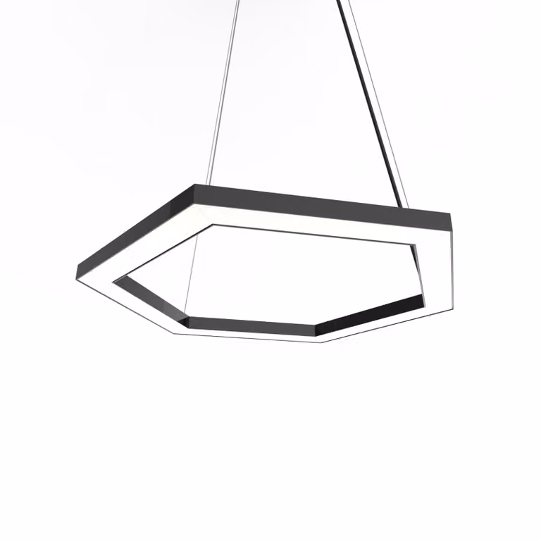 Lampada A Sospensione Esagono D40 Monocolore Lucida