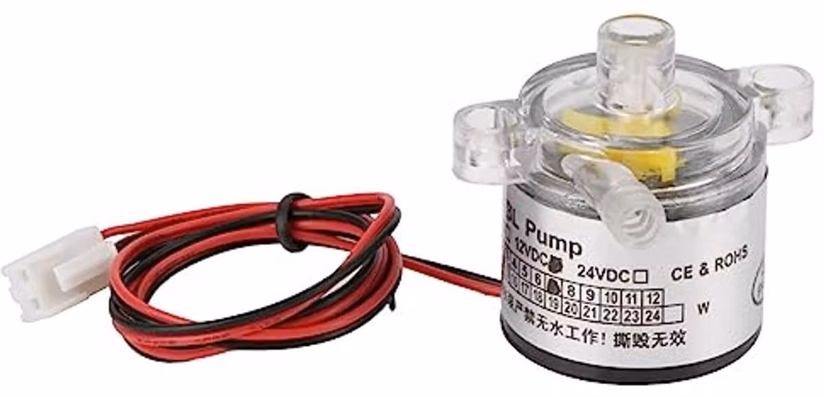 Mini pompa dell'acqua a 12V - Funzionamento silenzioso - Plastica adatta al contatto con gli alimenti