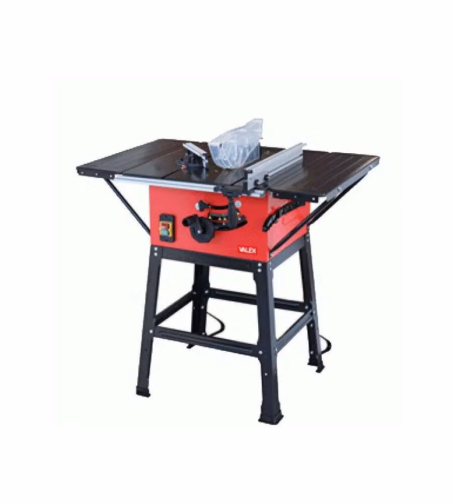 Valex Banco Sega Circolare Rosso con Lama da 250 mm e Potenza 2000 W, Piano di Lavoro 63,0 x 54,5 cm – 1