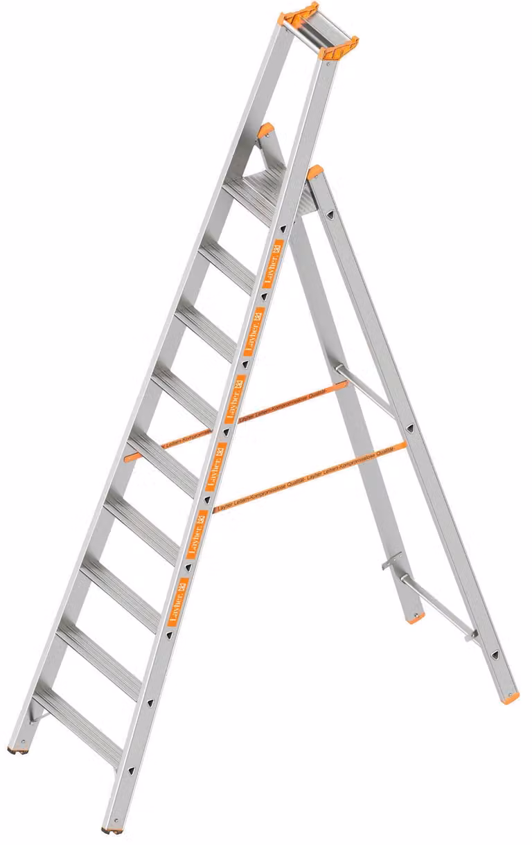 Layher Stufenstehleiter einseitig begehbar Topic 1064 9 Stufen