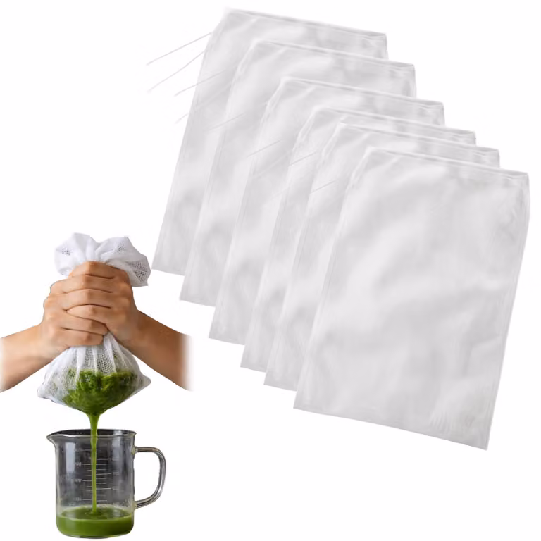 6 sacchetti per Bevanda vegetale, dimensioni 20x30 cm, riutilizzabili, filtro per latte di frutta a guscio