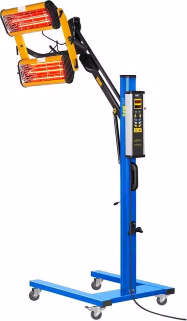 Lampada a infrarossi da 2200 watt per carrozzeria con due emettitori blu Senza Marca