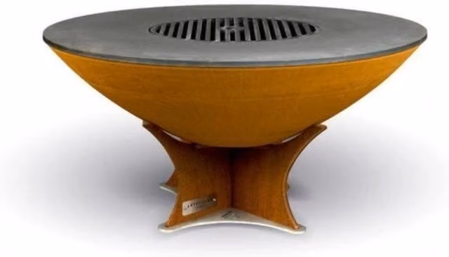 Braciere Arteflame EURO40 Low Base in acciaio marrone con accessori, Diametro: 102 cm, Altezza: 61 cm