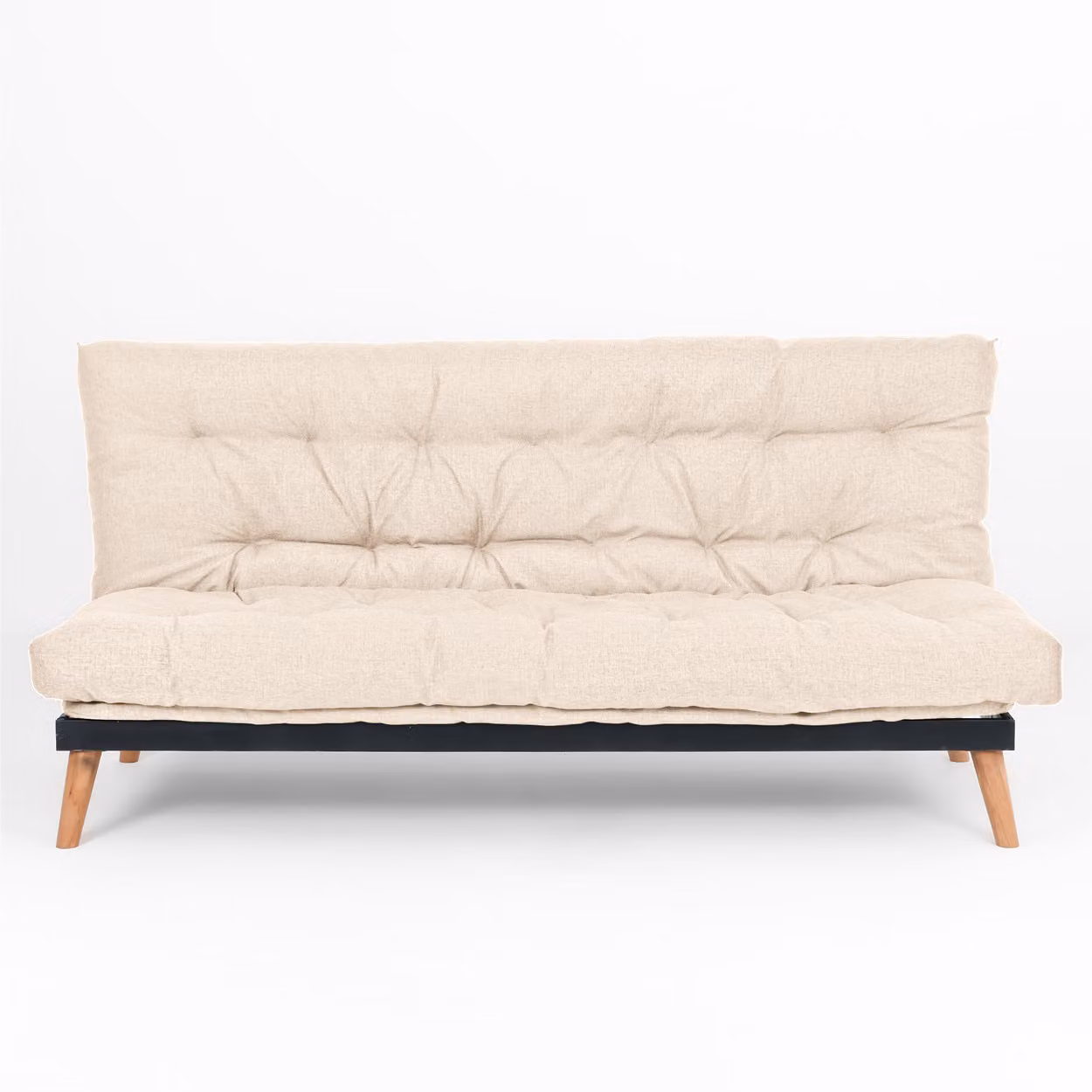 Divano Letto Futon trasformabile in Divano click clack con letto matrimoniale | Sakè Beige
