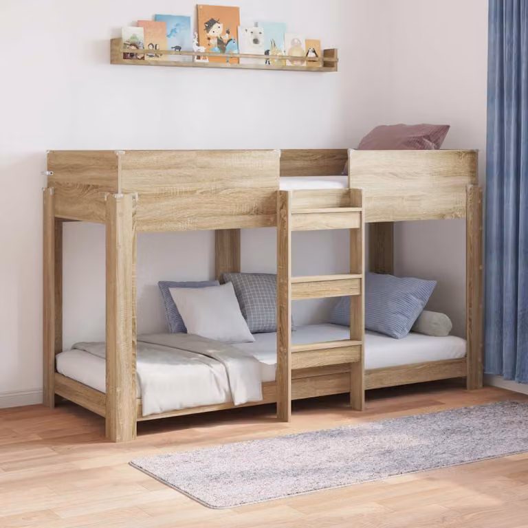 Maison Exclusive - Letto a castello per bambini in rovere Sonoma 75 x 190 cm Materiale ligneo