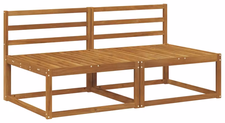 2 Pezzo Divano centrale per esterno Naturale 158 x 83 x 73 cm