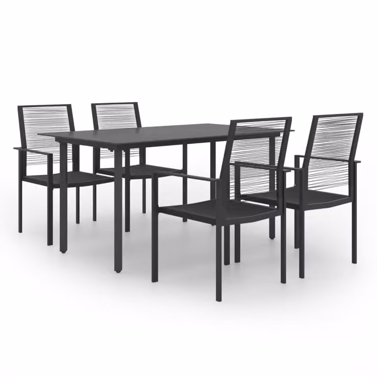 Maison Exclusive - Set da giardino per esterni, composto da 5 pezzi